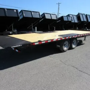 CAM Superline 8 x 24 Equipment Trailer Powered Full Tilt, 15400 lbs GVWR
