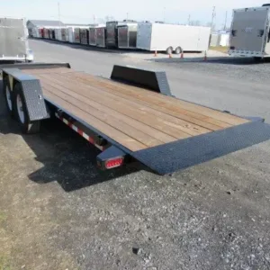 BWise 7 x 22 Low Profile Split Tilt Equipment Trailer Gravity Tilt