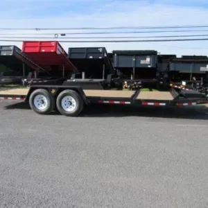 BWise 7 x 22 Low Profile Split Tilt Equipment Trailer Gravity Tilt