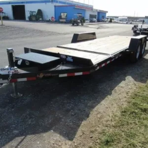 BWise 7 x 22 Low Profile Split Tilt Equipment Trailer Gravity Tilt