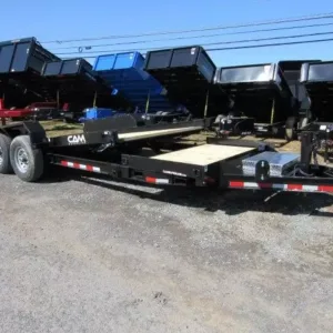 CAM Superline 7 x 21 Low Profile Equipment Trailer Split Tilt