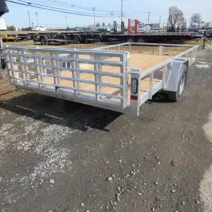 Sport Haven 7x14 Aluminum Utility Trailer Bi-Fold Ramp Gate, 2990 lbs GVWR