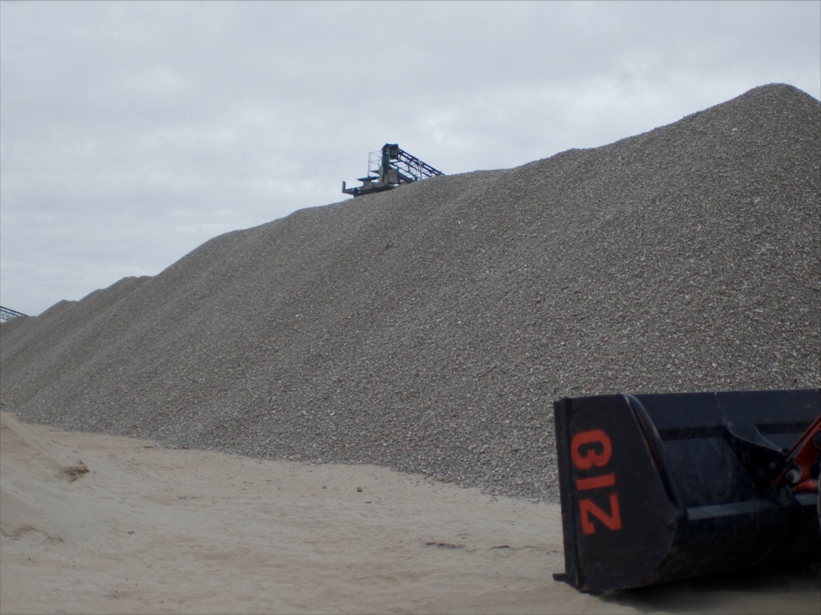 Dirt, gravel and debris on a work site, the kind of load these trailers carry